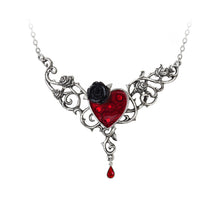 Load image into Gallery viewer, The Blood Rose Heart Necklace
