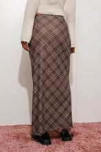 Load image into Gallery viewer, Plaid Mesh Grunge Maxi Skirt