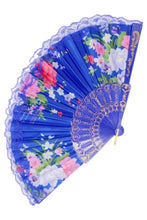 Load image into Gallery viewer, Poppy Peony Lace Trim Hand Fan- More Styles Available!