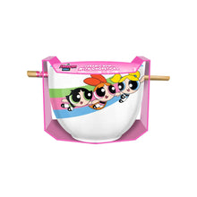 Load image into Gallery viewer, Power Puff Girls Rainbow Grl Pwr Ceramic Ramen Bowl with Chopsticks
