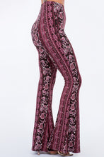 Load image into Gallery viewer, Magenta Bandana Flare Legging Pants