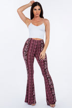 Load image into Gallery viewer, Magenta Bandana Flare Legging Pants