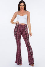 Load image into Gallery viewer, Magenta Bandana Flare Legging Pants