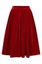 Load image into Gallery viewer, Red Velvet Millie Circle Skirt