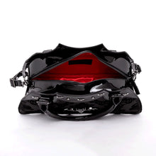 Load image into Gallery viewer, Black Damask Bat Handbag Purse
