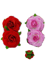Load image into Gallery viewer, Rose Alligator Hair Clips- Red and Pink Available!

