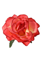 Load image into Gallery viewer, Peachy Burgundy Rose Hair Flower