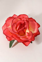 Load image into Gallery viewer, Peachy Burgundy Rose Hair Flower