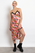 Load image into Gallery viewer, Y2K Nostalgia Satin Midi Slip Dress with Side Slit