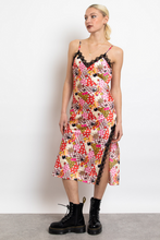 Load image into Gallery viewer, Y2K Nostalgia Satin Midi Slip Dress with Side Slit