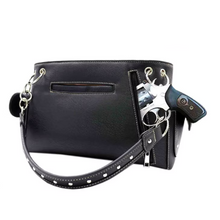 Load image into Gallery viewer, Embroidered Skull and Studs Shoulder Purse