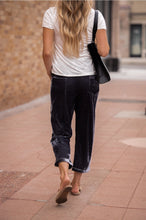 Load image into Gallery viewer, Stone Gray Velvet Pants