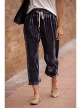 Load image into Gallery viewer, Stone Gray Velvet Pants