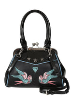Load image into Gallery viewer, Rockabilly Swallows Convertible Kisslock Purse