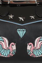 Load image into Gallery viewer, Rockabilly Swallows Convertible Kisslock Purse