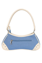 Load image into Gallery viewer, Rockabilly Swallows Blue and White Mini Shoulder Purse