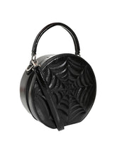 Load image into Gallery viewer, Tara Spiderweb Stitch Hatbox Style Purse
