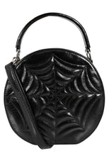 Load image into Gallery viewer, Tara Spiderweb Stitch Hatbox Style Purse