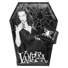 Load image into Gallery viewer, Vampira Cobweb Coffin Wallet