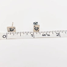 Load image into Gallery viewer, Ace of Hearts Dainty Sterling Silver Stud Earrings