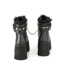 Load image into Gallery viewer, Ashes Lace Up Platform Ankle Boot with Removeable Cuffs and Heart Studs