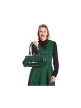 Load image into Gallery viewer, Retro Vinyl Emerald Green Handbag
