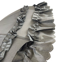 Load image into Gallery viewer, Black Classic Frilled Umbrella Parasol