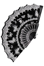 Load image into Gallery viewer, Lux Silver Glitter Black Hand Fan- More Styles Available!