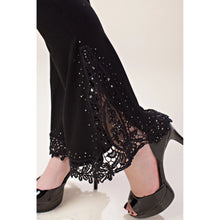 Load image into Gallery viewer, Crochet Lace Blingy Bell Bottom Pants
