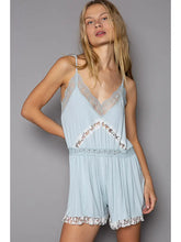 Load image into Gallery viewer, Clear Sky Blue Hanky Knit Romper