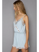 Load image into Gallery viewer, Clear Sky Blue Hanky Knit Romper