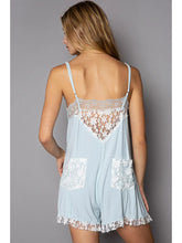 Load image into Gallery viewer, Clear Sky Blue Hanky Knit Romper