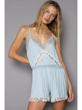 Load image into Gallery viewer, Clear Sky Blue Hanky Knit Romper