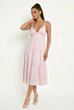 Load image into Gallery viewer, Woman wearing a pink dress against a white background