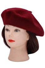 Load image into Gallery viewer, Burgundy Vintage Style Beret