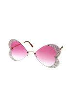 Load image into Gallery viewer, Butterfly Metal Rhinestone Sunglasses
