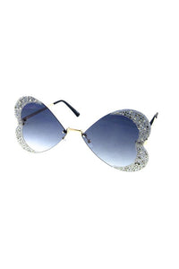 Butterfly Metal Rhinestone Sunglasses