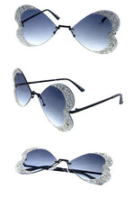 Load image into Gallery viewer, Butterfly Metal Rhinestone Sunglasses