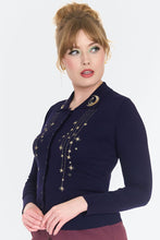 Load image into Gallery viewer, Moon and Star Embroidered Cardigan