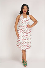 Load image into Gallery viewer, Honey Cherry Broderie Flared Dress
