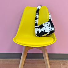 Load image into Gallery viewer, Fuzzy Cow Print Handbag