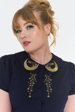 Load image into Gallery viewer, Moon and Star Embroidered Flare Dress