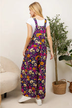 Load image into Gallery viewer, Retro Bright Floral Overalls