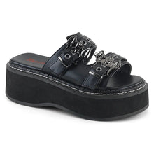 Load image into Gallery viewer, Bat Buckle Double Strap Slide Sandal
