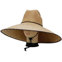 Load image into Gallery viewer, Triple Eyelet Extra Wide Dome Straw Outdoor Hat