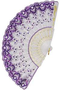 Floral Vinyard Sequin Hand Fan- More Styles Available!