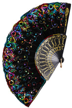Load image into Gallery viewer, Floral Vinyard Sequin Hand Fan- More Styles Available!
