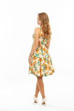 Load image into Gallery viewer, Oranges Print Fold-Over Fit and Flare Swing Dress
