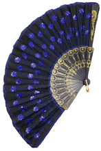Load image into Gallery viewer, Floral Blossom Sequin Hand Fan- More Styles Available!