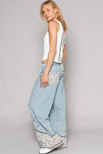 Load image into Gallery viewer, Floral Patchwork Denim Embroidery Detail Pants